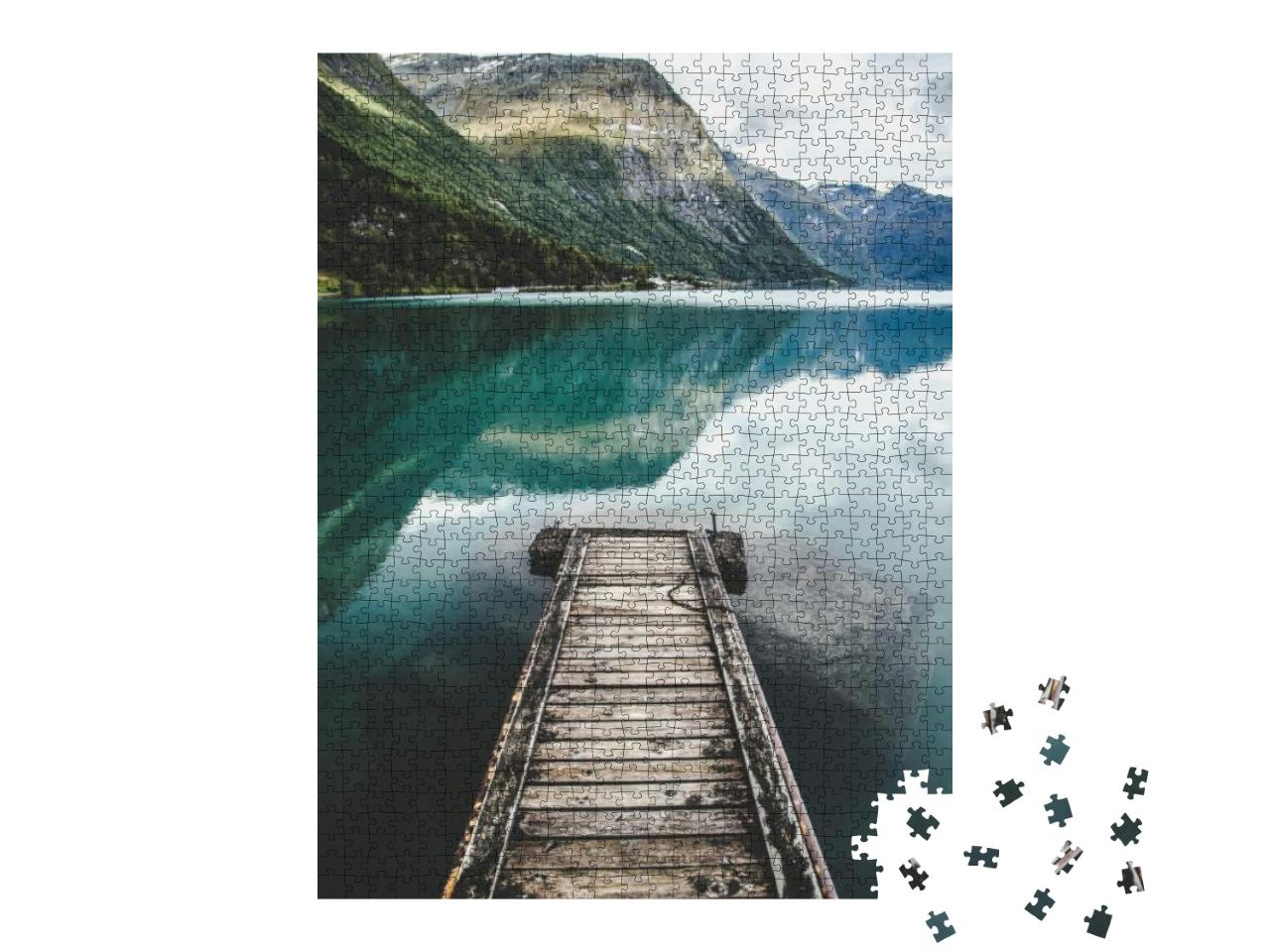 Lovatnet Lake Views Around Geiranger, in Norway... Jigsaw Puzzle with 1000 pieces