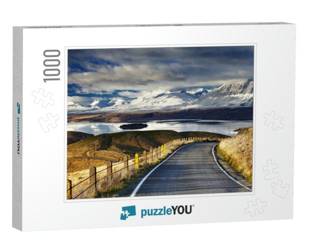 Southern Alps & Lake Tekapo, View from Mount John, Macken... Jigsaw Puzzle with 1000 pieces