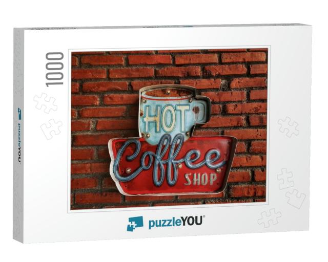 Hot Coffee Shop Vintage... Jigsaw Puzzle with 1000 pieces
