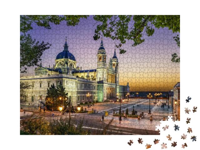 Madrid, Spain At La Almudena Cathedral & the Royal Palace... Jigsaw Puzzle with 1000 pieces