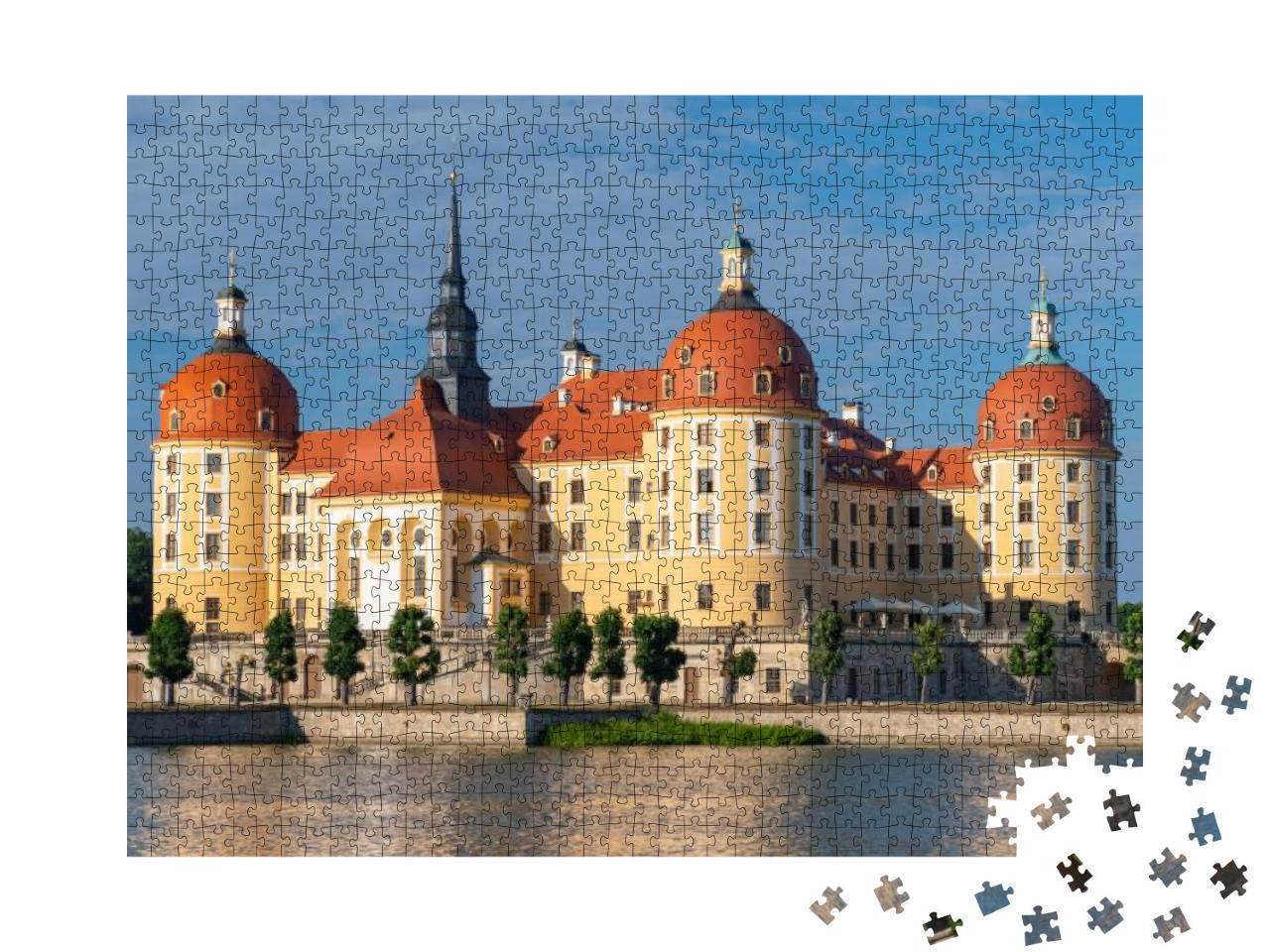 Schloss Moritzburg, a Baroque Castle in Moritzburg, Near... Jigsaw Puzzle with 1000 pieces