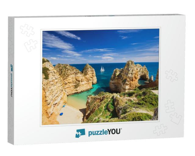 Beautiful Bay Near Lagos Town, Algarve Region, Portugal... Jigsaw Puzzle