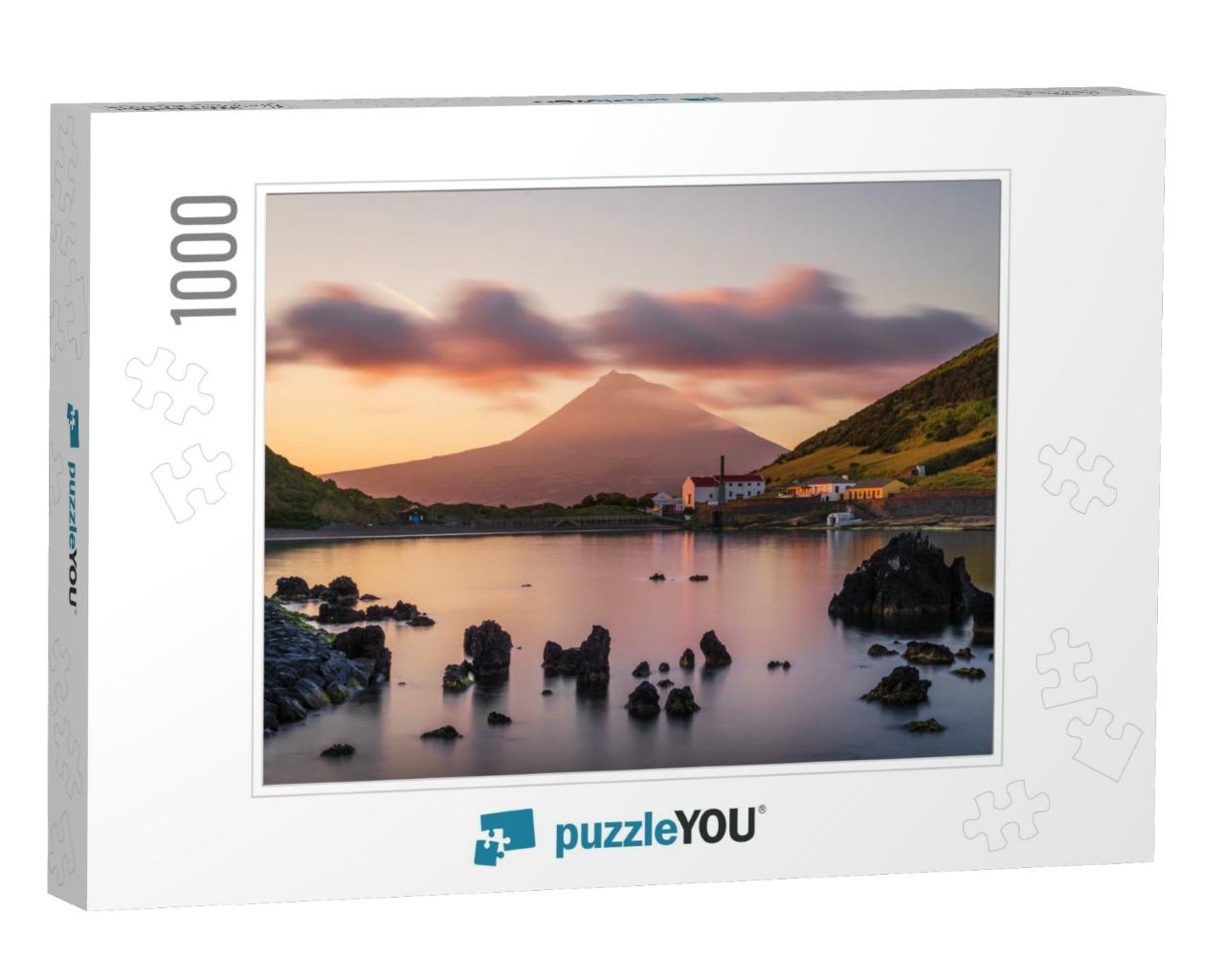 Colorful Sunrise in Horta, Faial Island Long Exposure of... Jigsaw Puzzle with 1000 pieces