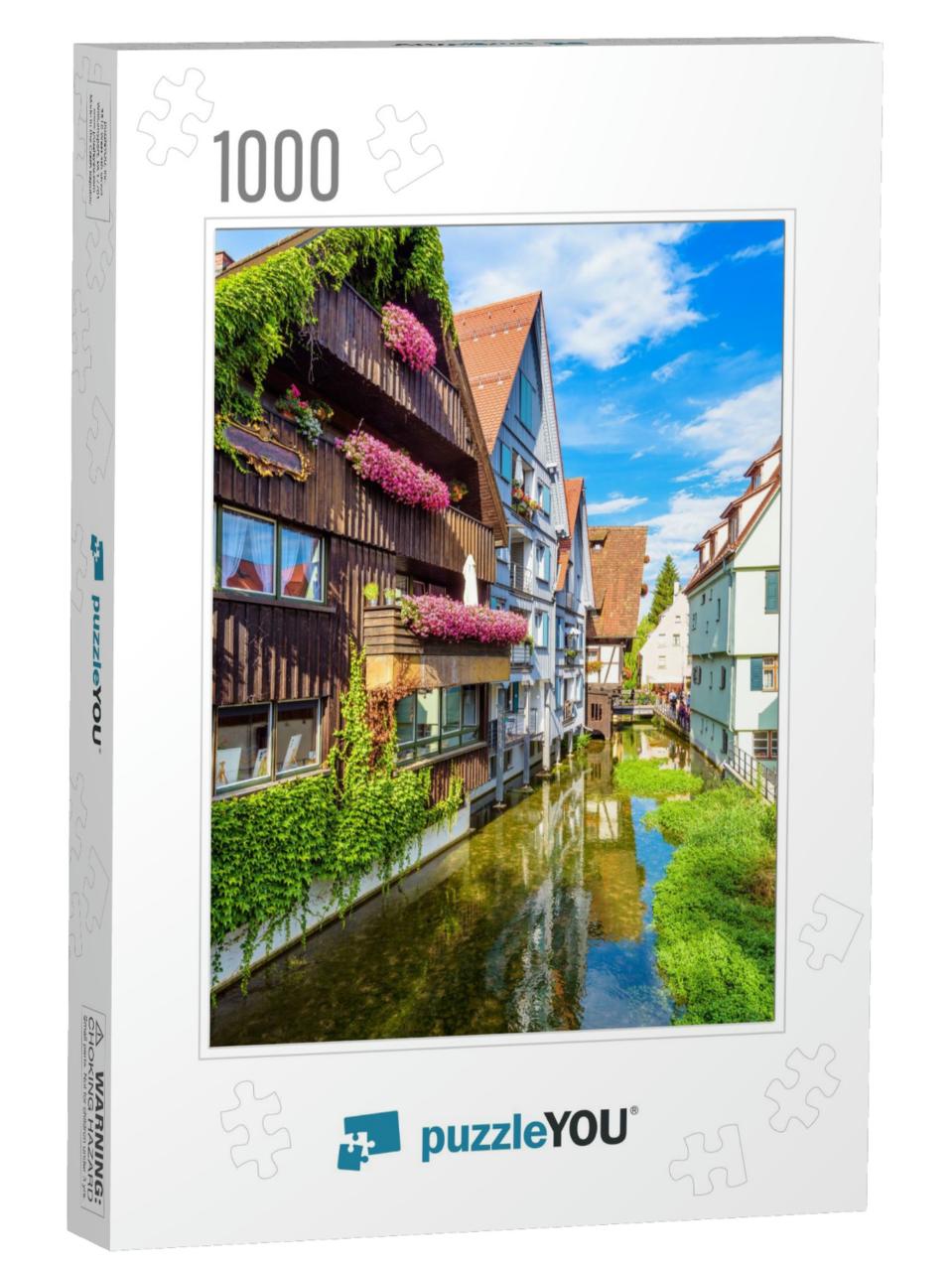 Old Street in Ulm City, Germany. Nice View of Beautiful H... Jigsaw Puzzle with 1000 pieces