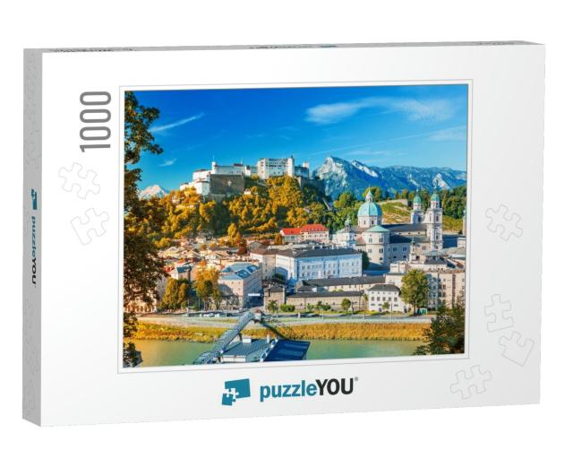 Beautiful View on Salzburg Skyline with Festung Hohensalz... Jigsaw Puzzle with 1000 pieces