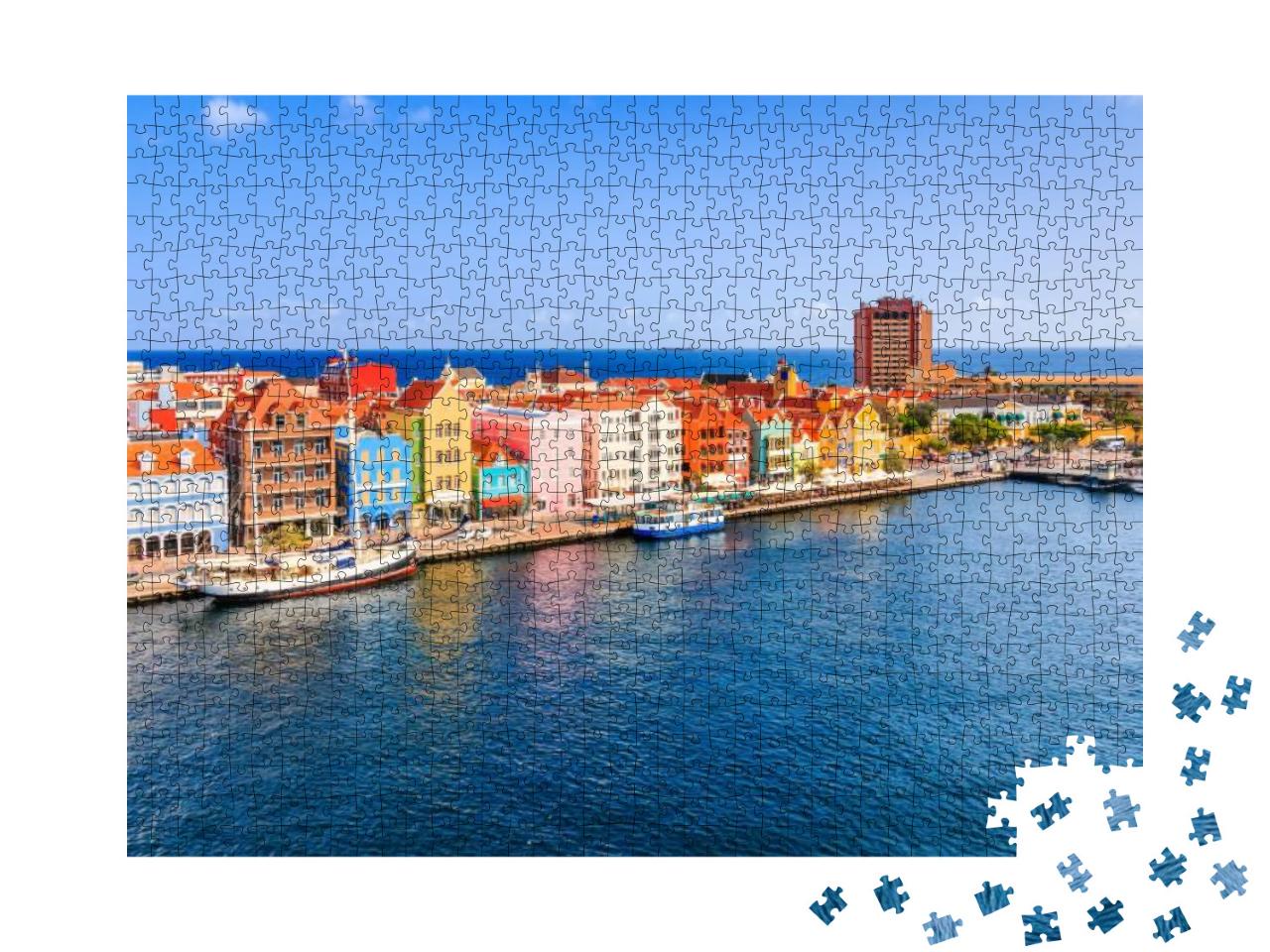 View of Downtown Willemstad. Curacao, Netherlands Antille... Jigsaw Puzzle with 1000 pieces