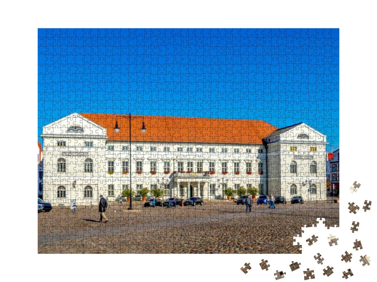 Market & Town Hall in Wismar, Germany... Jigsaw Puzzle with 1000 pieces