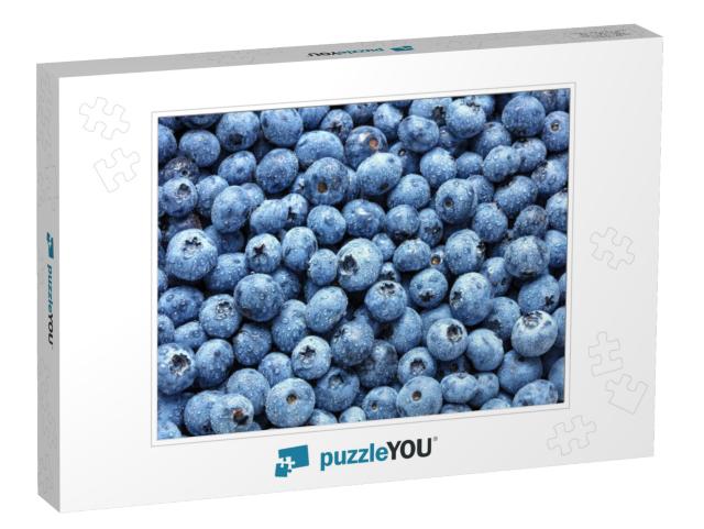 Top View of Fresh Wet Blueberry Fruits as Textured Backgr... Jigsaw Puzzle