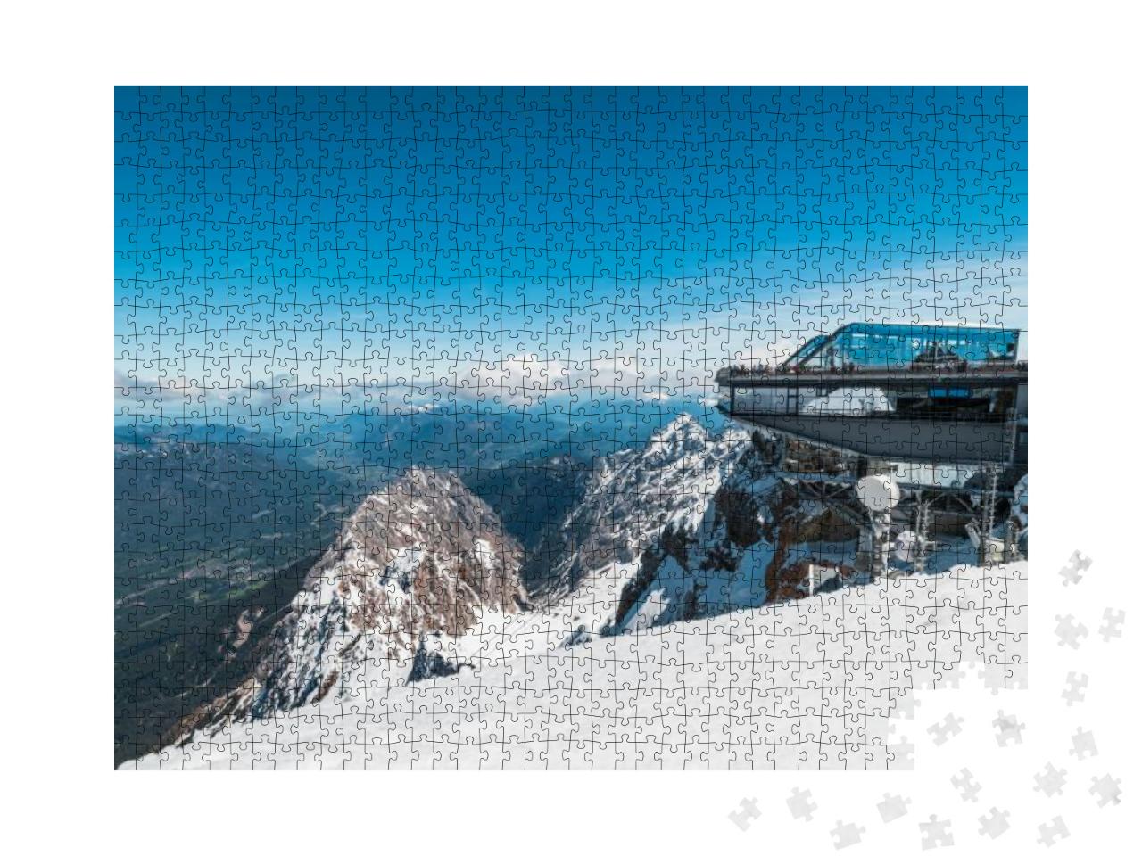 At the Top of Zugspitze, Highest Mountain of Germany, Dur... Jigsaw Puzzle with 1000 pieces