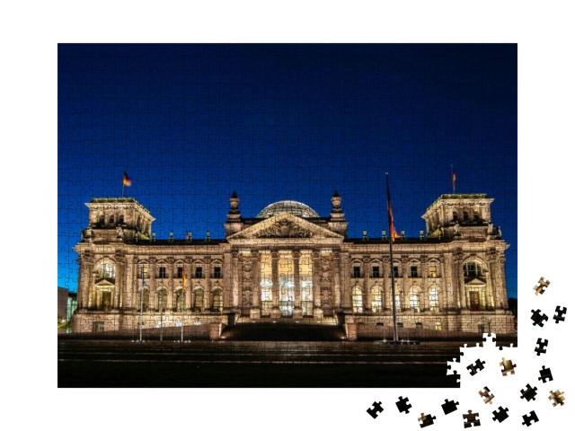 Berlin Reichstag At Night, Germany... Jigsaw Puzzle with 1000 pieces