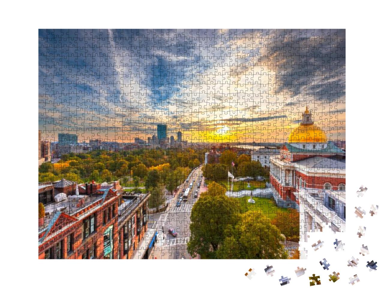 Boston, Massachusetts, USA Cityscape with the State House... Jigsaw Puzzle with 1000 pieces