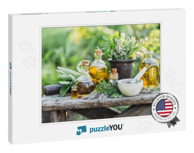 Fresh Herbs from the Garden & the Different Types of Oils... Jigsaw Puzzle