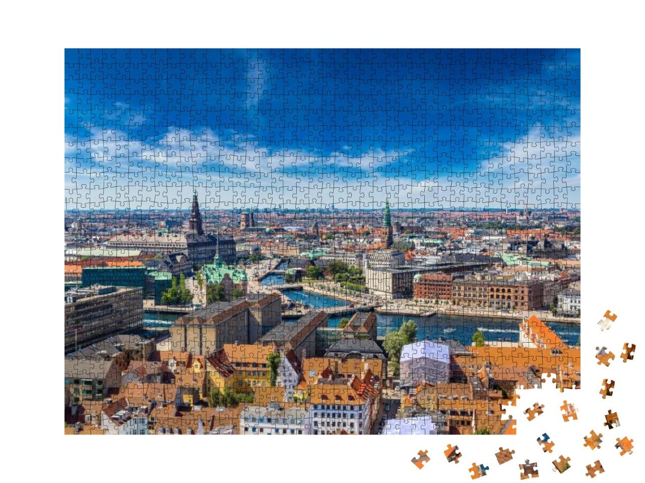 Copenhagen City, Denmark, Scandinavia. Beautiful Summer D... Jigsaw Puzzle with 1000 pieces