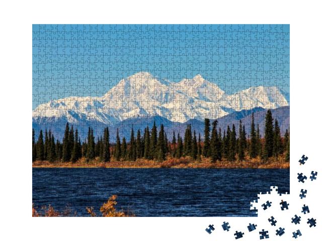 Denali is the Highest Mountain Peak in North America, Loc... Jigsaw Puzzle with 1000 pieces