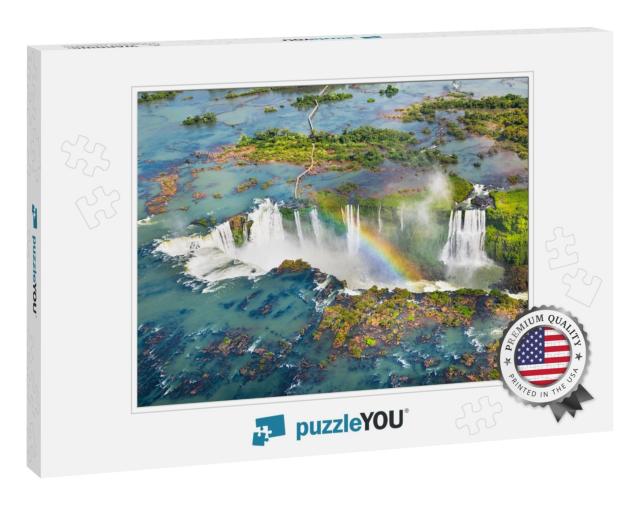 Beautiful Aerial View of Iguazu Falls from the Helicopter... Jigsaw Puzzle