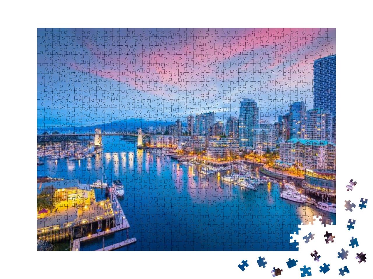 Beautiful View of Downtown Vancouver Skyline, British Col... Jigsaw Puzzle with 1000 pieces