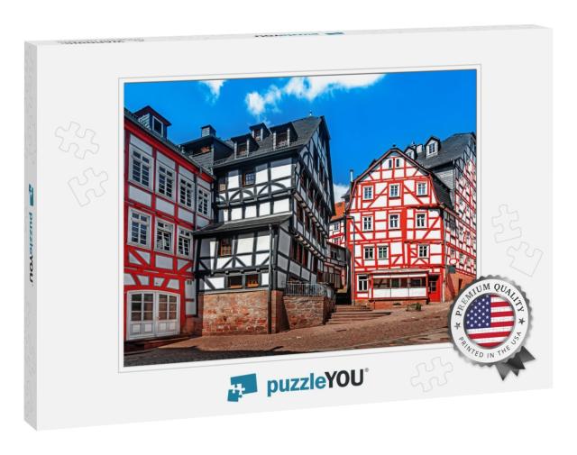 Historic Streets of the Old Quarters of Marburg. Marburg... Jigsaw Puzzle