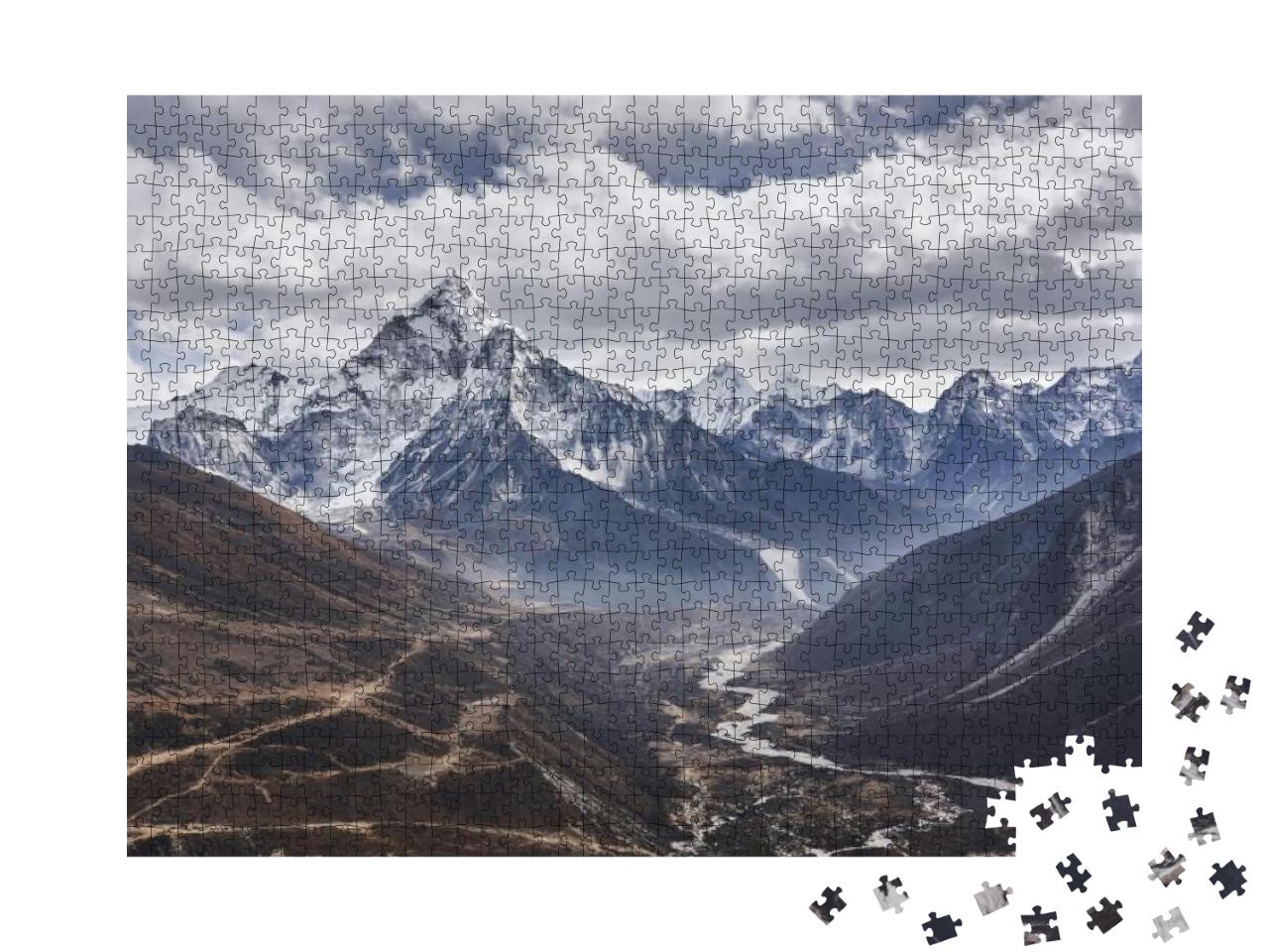 Mountain Am Dablam in Nepal... Jigsaw Puzzle with 1000 pieces