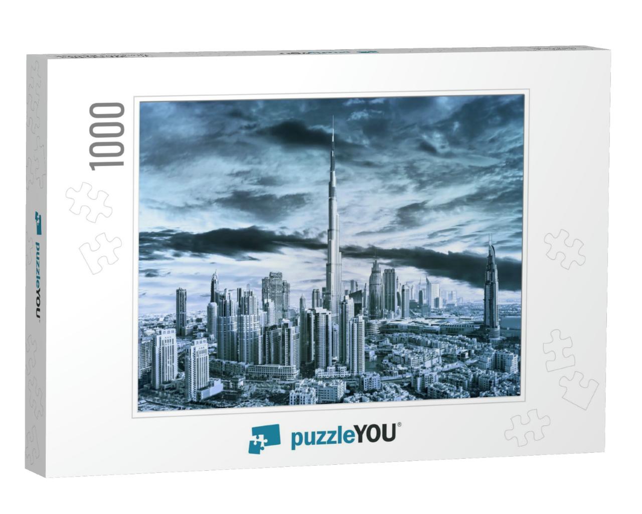 Dubai Downtown Skyscrapers, Dubai, United Arab Emirates... Jigsaw Puzzle with 1000 pieces