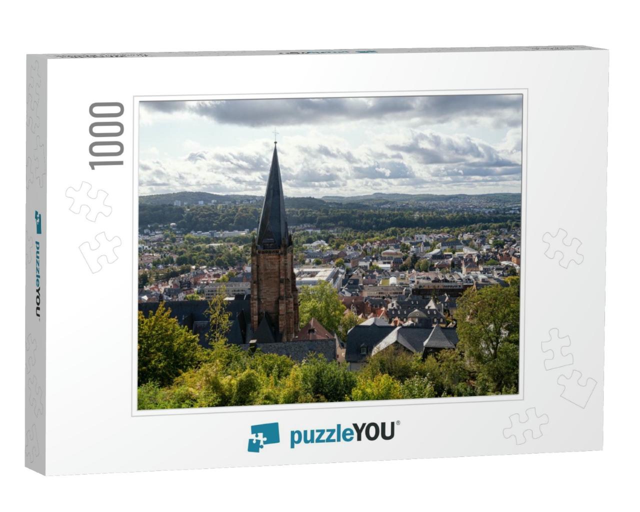 View Over the City of Marburg... Jigsaw Puzzle with 1000 pieces
