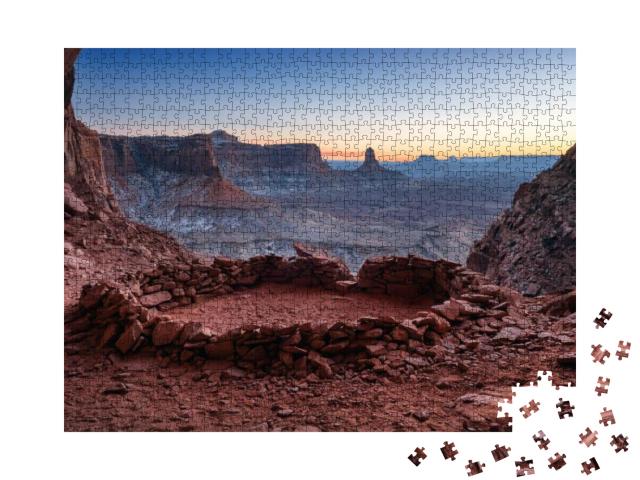 False Kiva Ancient Ruin In, Canyon Lands National Park, U... Jigsaw Puzzle with 1000 pieces