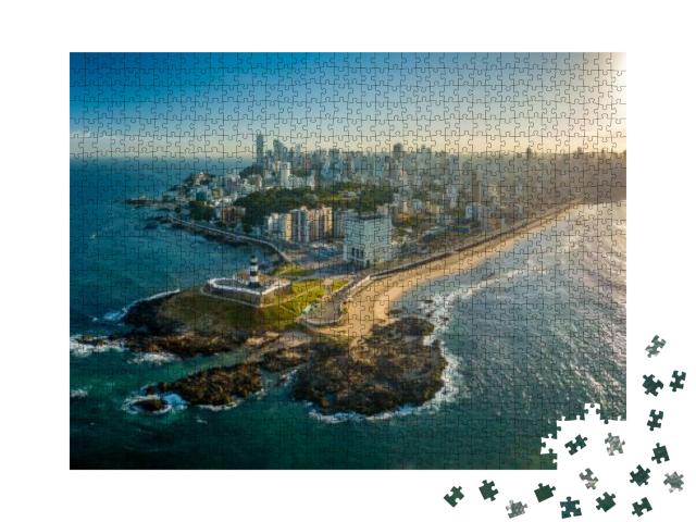 Aerial View of Farol Da Barra in Salvador, Bahia, Brazil... Jigsaw Puzzle with 1000 pieces