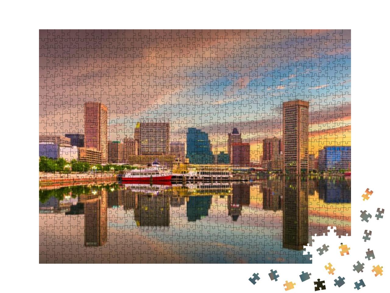 Baltimore, Maryland, USA Skyline on the Inner Harbor with... Jigsaw Puzzle with 1000 pieces