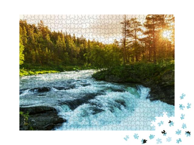 River in Norway... Jigsaw Puzzle with 1000 pieces
