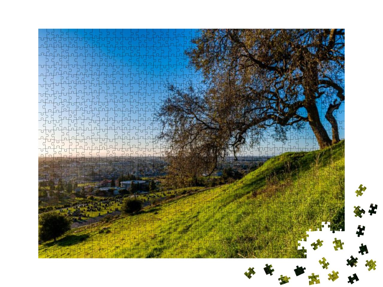 Sunset At Mission Fremont in California... Jigsaw Puzzle with 1000 pieces