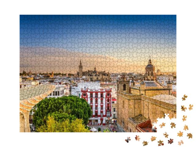 Seville, Spain Old Quarter Skyline... Jigsaw Puzzle with 1000 pieces