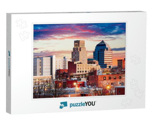 Durham, North Carolina, USA Downtown Skyline At Dawn... Jigsaw Puzzle