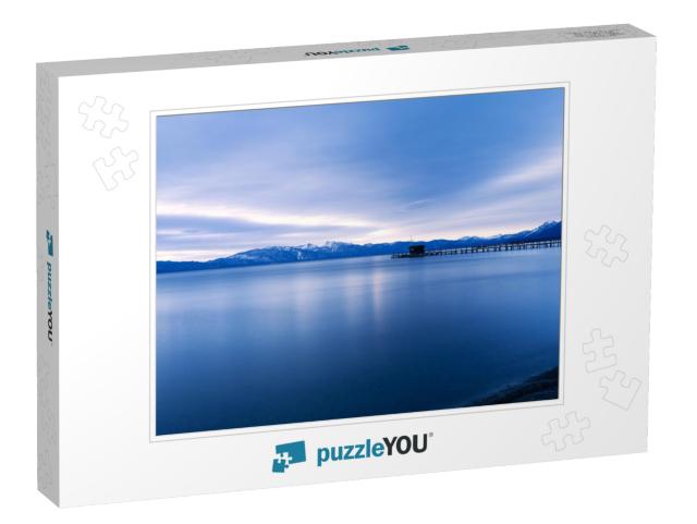 Lake Tahoe Winter Landscape Photograph At Sunrise... Jigsaw Puzzle