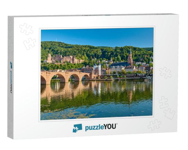 Heidelberg Town with Old Karl Theodor Bridge & Castle on... Jigsaw Puzzle