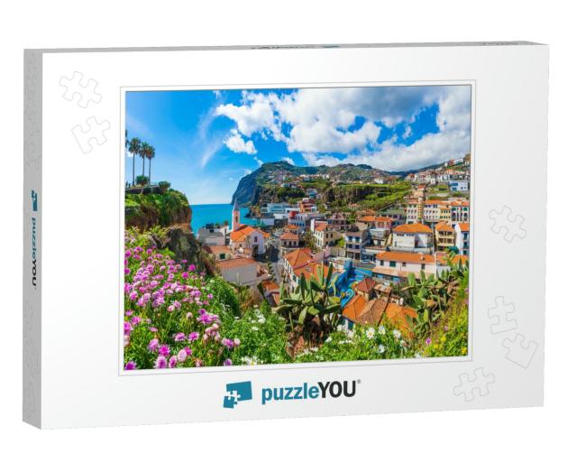 Cityscape Panorama of Camara De Lobos, Madeira Island, Po... Jigsaw Puzzle