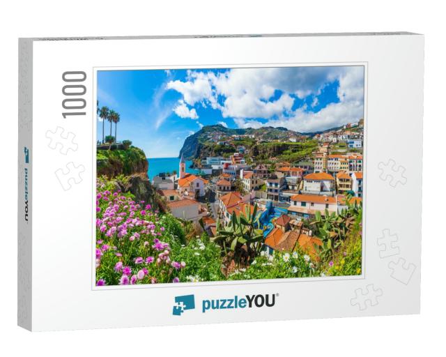 Cityscape Panorama of Camara De Lobos, Madeira Island, Po... Jigsaw Puzzle with 1000 pieces