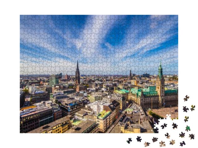 The Town Hall of Hamburg - Germany... Jigsaw Puzzle with 1000 pieces