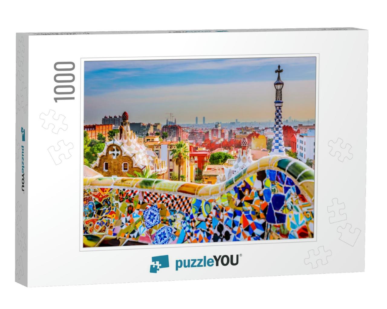 Park Guell Colors in Barcelona, Spain... Jigsaw Puzzle with 1000 pieces