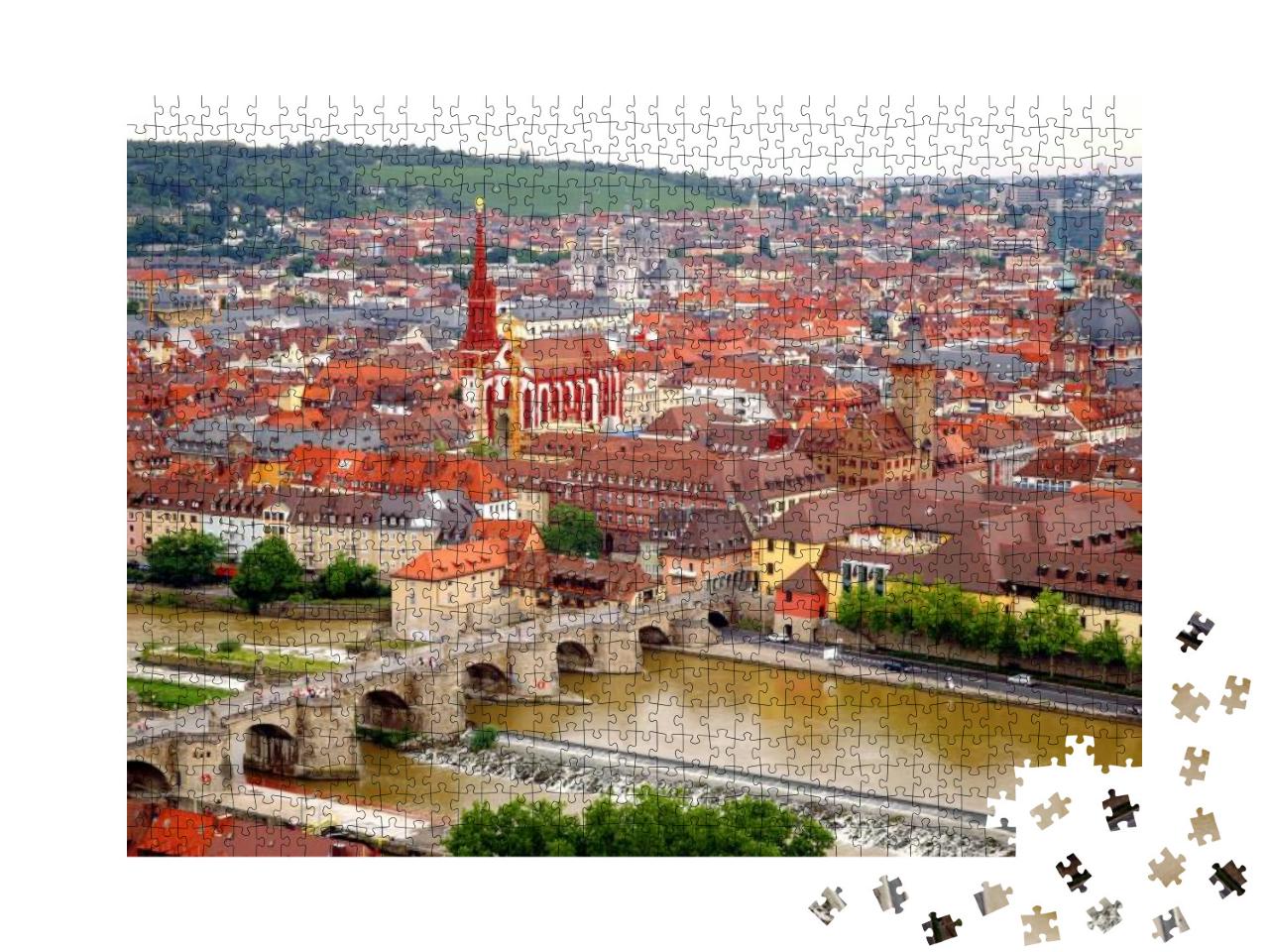 View of Wurzburg from Marienberg Fortress, Wurzburg, Germ... Jigsaw Puzzle with 1000 pieces