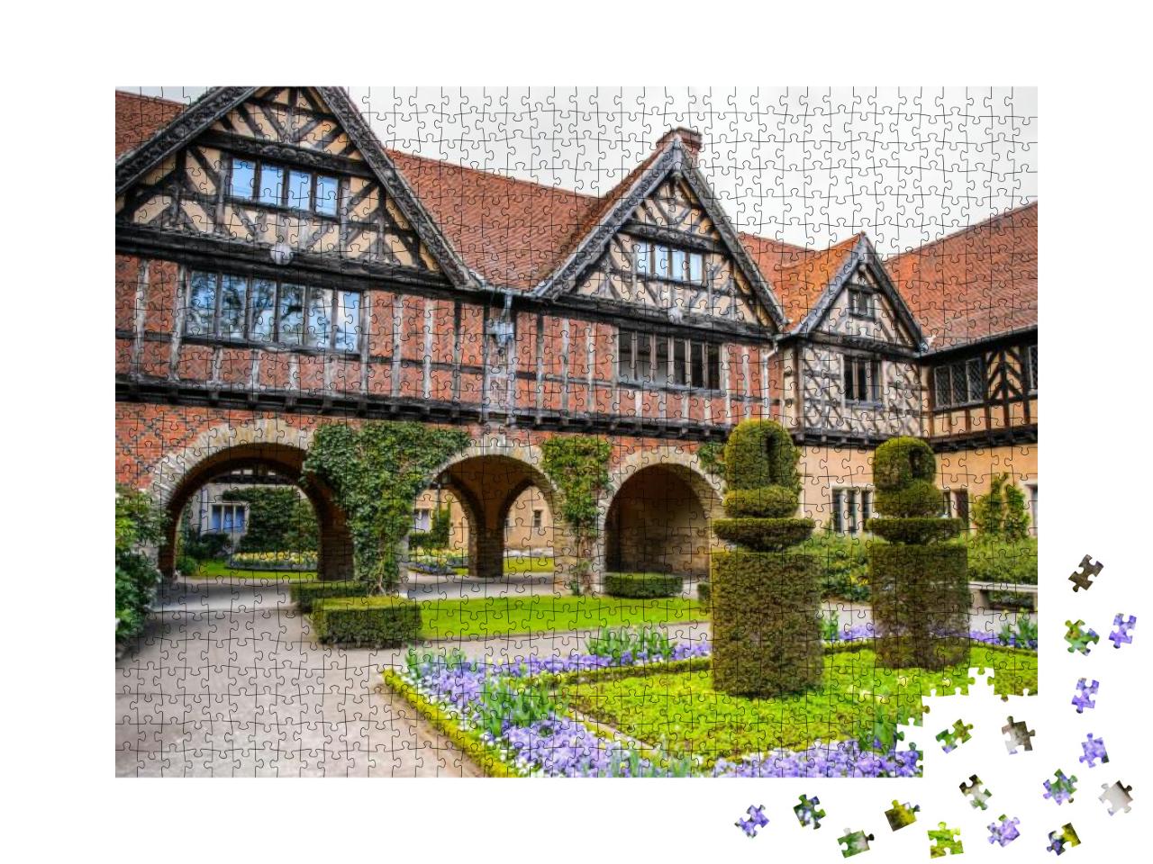Courtyard of the Cecilienhof Palace, a Palace in Potsdam... Jigsaw Puzzle with 1000 pieces