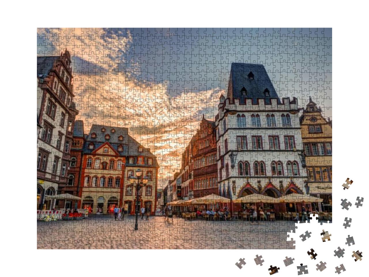 Historic House Facades Main Market Trier Rhineland Palati... Jigsaw Puzzle with 1000 pieces