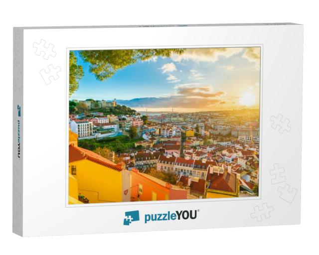 Panoramic View of Lisbon At Sunset, Portugal... Jigsaw Puzzle