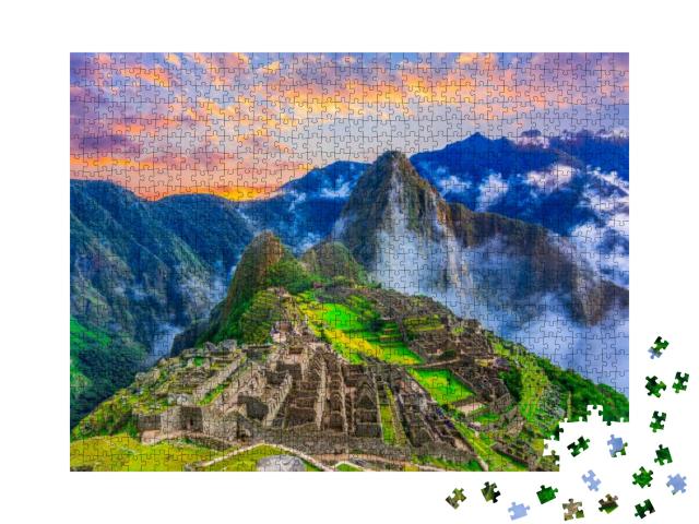 Machu Picchu, Cusco, Peru Overview of the Lost Inca City... Jigsaw Puzzle with 1000 pieces