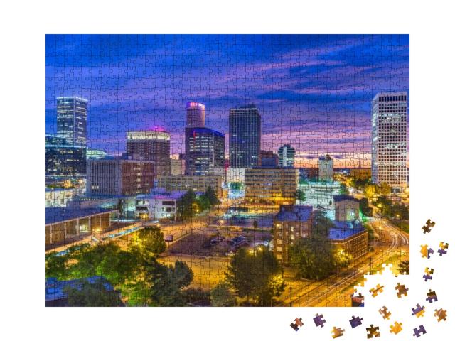 Tulsa, Oklahoma, USA Skyline At Twilight... Jigsaw Puzzle with 1000 pieces