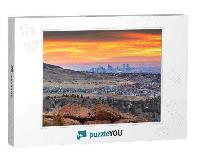 Denver, Colorado, USA Downtown Skyline Viewed from Red Roc... Jigsaw Puzzle