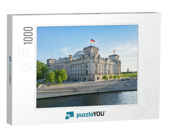 Reichstag Building German Government & River Spree in Ber... Jigsaw Puzzle with 1000 pieces
