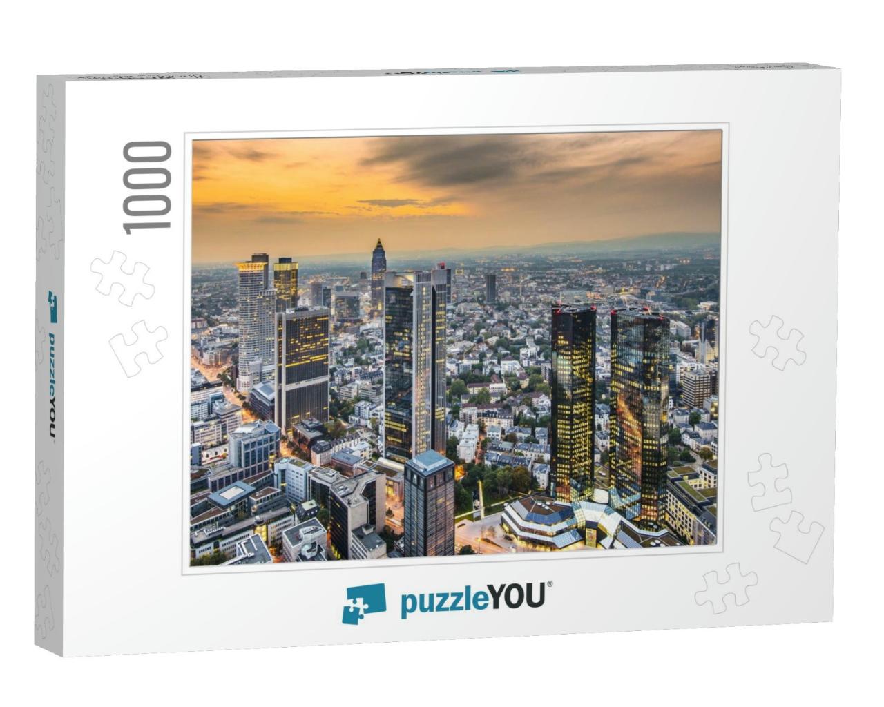 Cityscape of Frankfurt, Germany, the Financial Center of... Jigsaw Puzzle with 1000 pieces