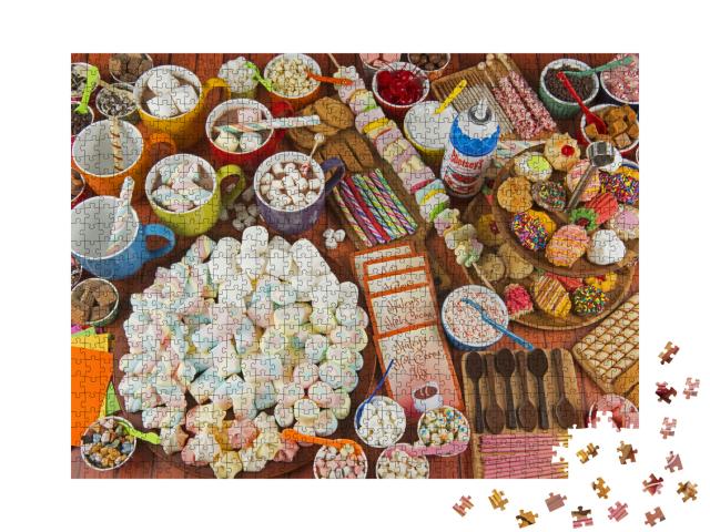 Hot Chocolate Buffet Photo Collage Jigsaw Puzzle with 1000 pieces