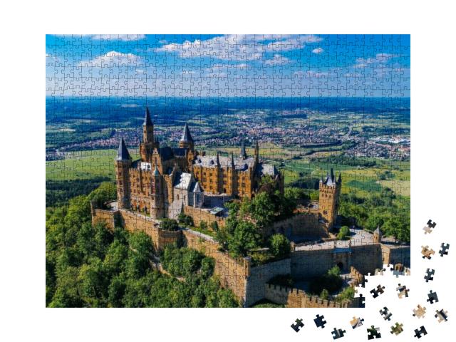 Aerial View of Famous Hohenzollern Castle, Germany. Photo... Jigsaw Puzzle with 1000 pieces