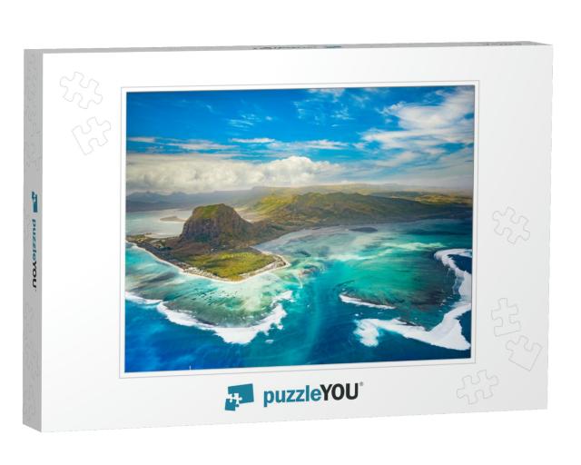 Aerial View of the Underwater Waterfall & Le Morne Braban... Jigsaw Puzzle