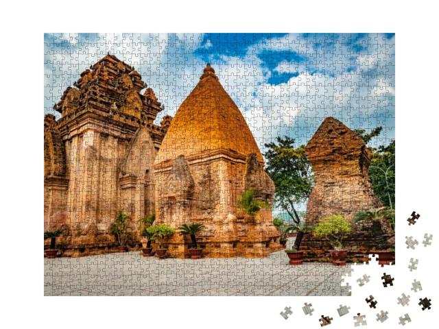 The Towers of Po Nagar Near Nha Trang in Vietnam. Towers... Jigsaw Puzzle with 1000 pieces